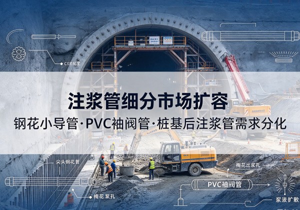 阜宁注浆管细分市场扩容，隧道钢花小导管、PVC 袖阀管、桩基后注浆管需求分化